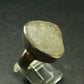 Natural Gem Raw Libyan Desert Glass Tektite Sterling Silver Ring from Libya - Size 7 - 10.97 Grams