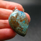 Quantum Quattro Shattuckite Malachite Dioptase Chrysocola Silver Pendant from Namibia - 1.4" - 4.12 Grams