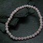 Rose Quartz Genuine Bracelet ~ 7 Inches ~ 4mm Round Beads