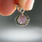 Rare Green & Red Gem Watermelon Tourmaline Crystal Slice Silver Pendant From Brazil - 0.7" - 0.64 Grams