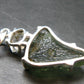Moldavite & Herkimer Diamond Silver Pendant - 1.7" - 6.7 Grams