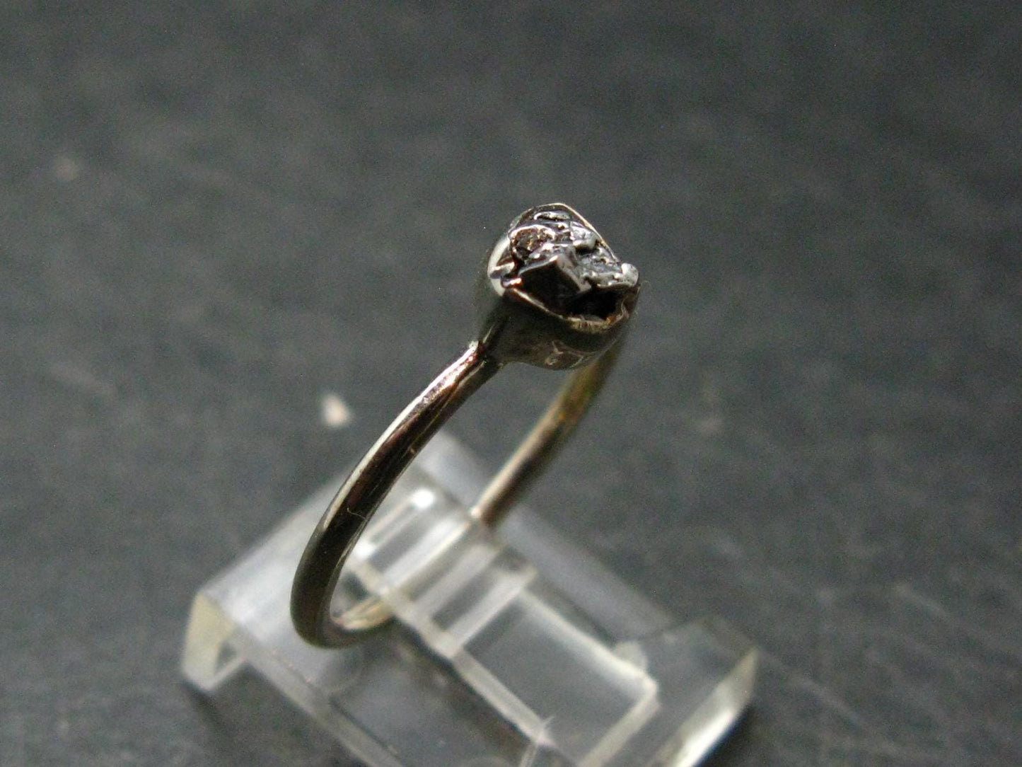 Meteorite Campo Del Cielo Sterling Silver Ring From Argentina - 1.97 Grams - Size 7