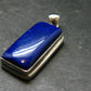 Lapis Lazuli Silver Pendant From Afghanistan - 1.5" - 9.27 Grams