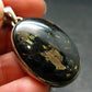 Very Rare Sterling Silver Nuumite Nuummite Pendant From Greenland - 1.6" - 10.84 Grams