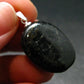 Very Rare Sterling Silver Nuumite Nuummite Pendant From Greenland - 1.2" - 6.40 Grams
