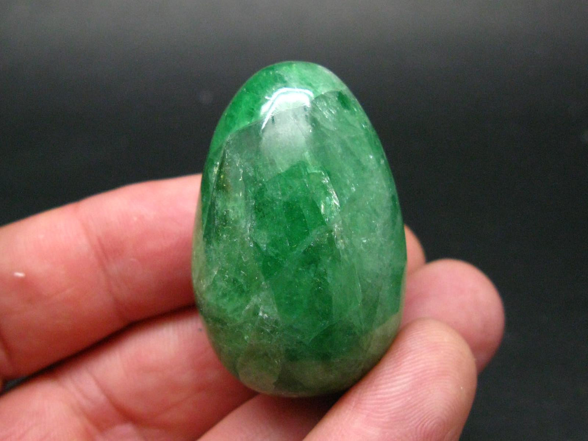 Gem Tsavorite Garnet Egg From Tanzania - 54.22 Grams - 1.7"