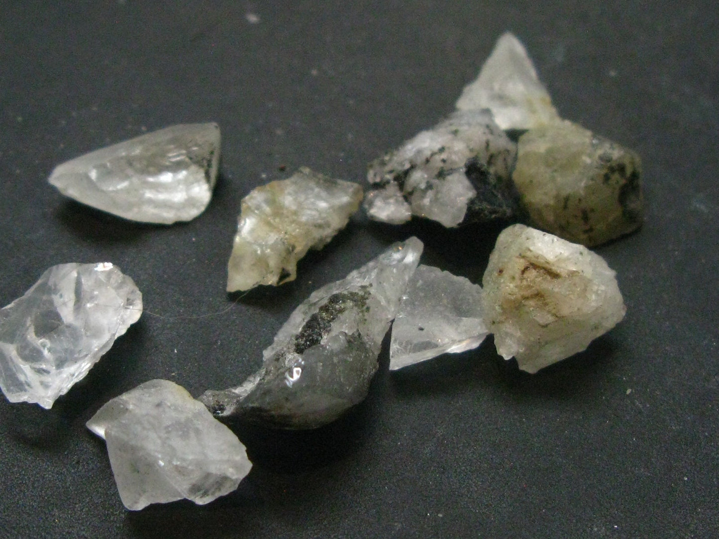 Lot of 10 Phenakite Phenacite Polished Crystals From Brazil - 12.16 Grams