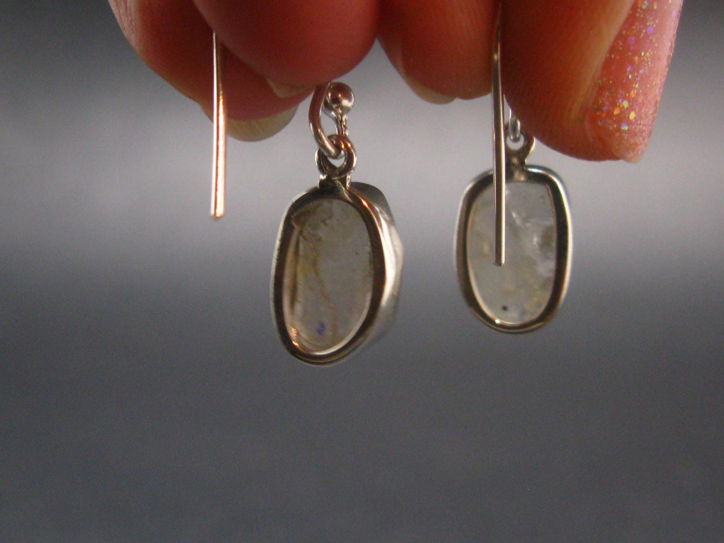 Phenakite Phenacite Crystal Silver Earrings from Russia - 2.51 Grams