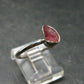 Pezzottaite Crystal Silver Ring From Madagascar - Size 7 - 2.0 Grams