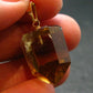 Natural Unheated Citrine Sterling Silver Gold Plated Pendant from Brazil - 1.1" - 5.63 Grams
