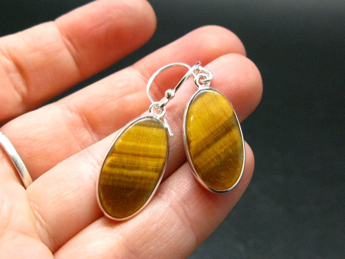 Tiger Eye Earrings - 4.04 Grams