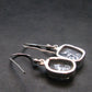 Gray Herderite Silver Earrings from Africa - 1.1" - 3.0 Grams