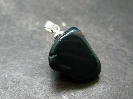 Bloodstone Silver Pendant From India - 1.0" - 4.66 Grams