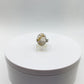 Golden Rutilated Quartz Ring – Large Oval Rutile Crystal Statement Ring - Size 8