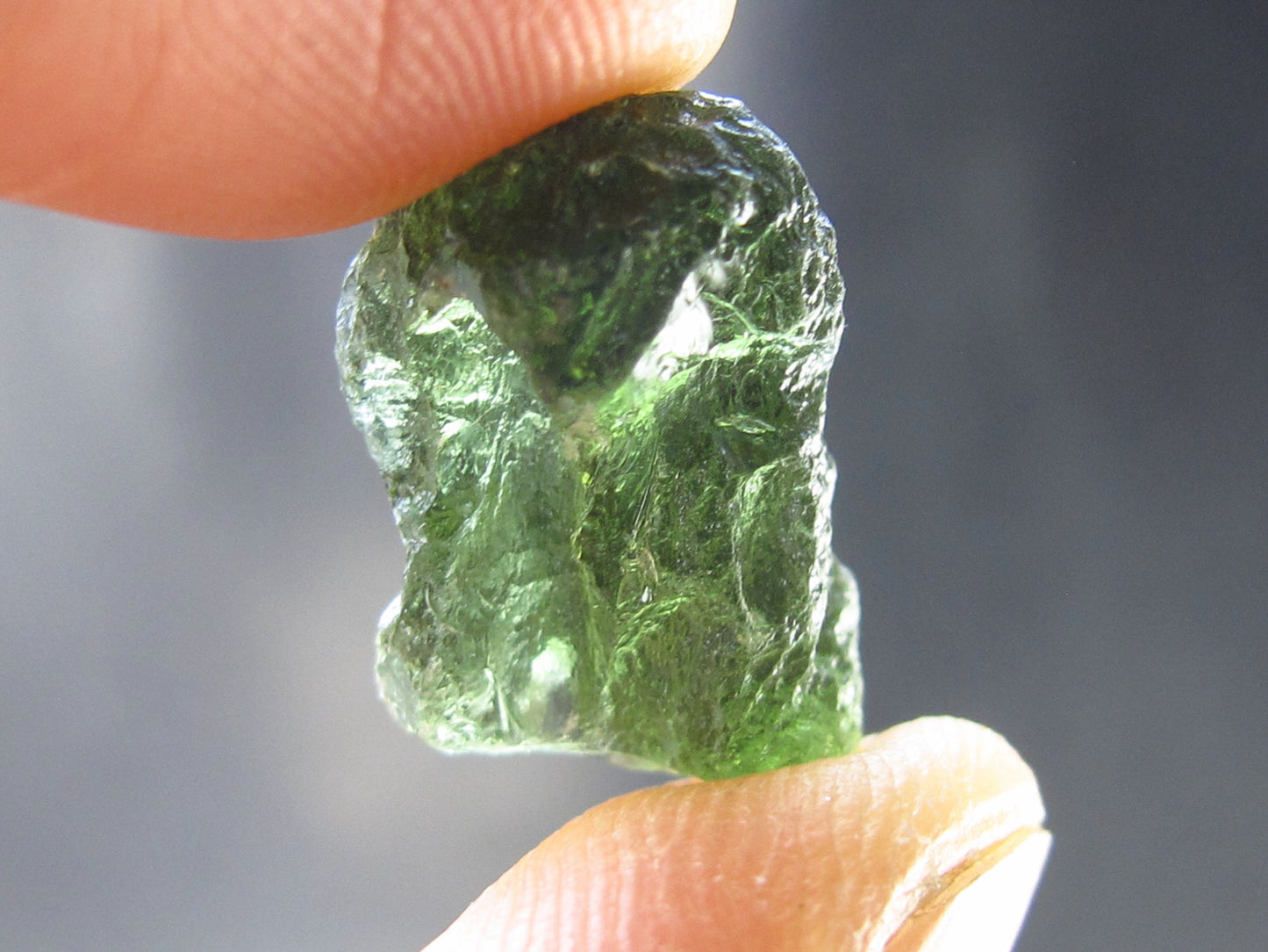 Moldavite Tektite Raw Piece from Czech Republic - 0.7" - 9.90 Carats - 1.98 Grams