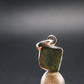 Natural Gem Moldavite Tektite SS Pendant From Czech Republic - 1.20 Grams - 0.7"