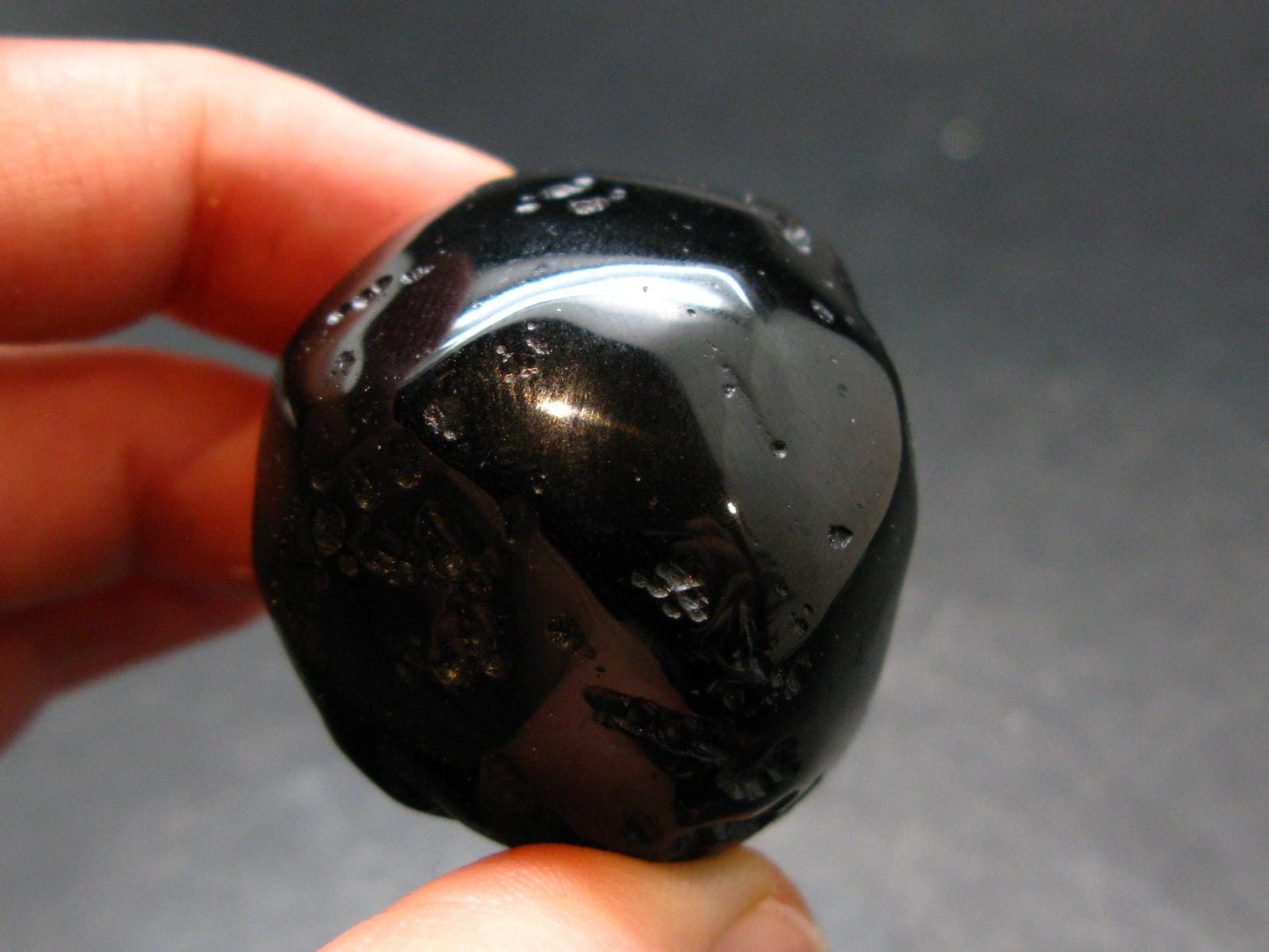 Rare Large Black Tibetan Tektite Raw Piece from Tibet - 1.4" - 49.65 Grams
