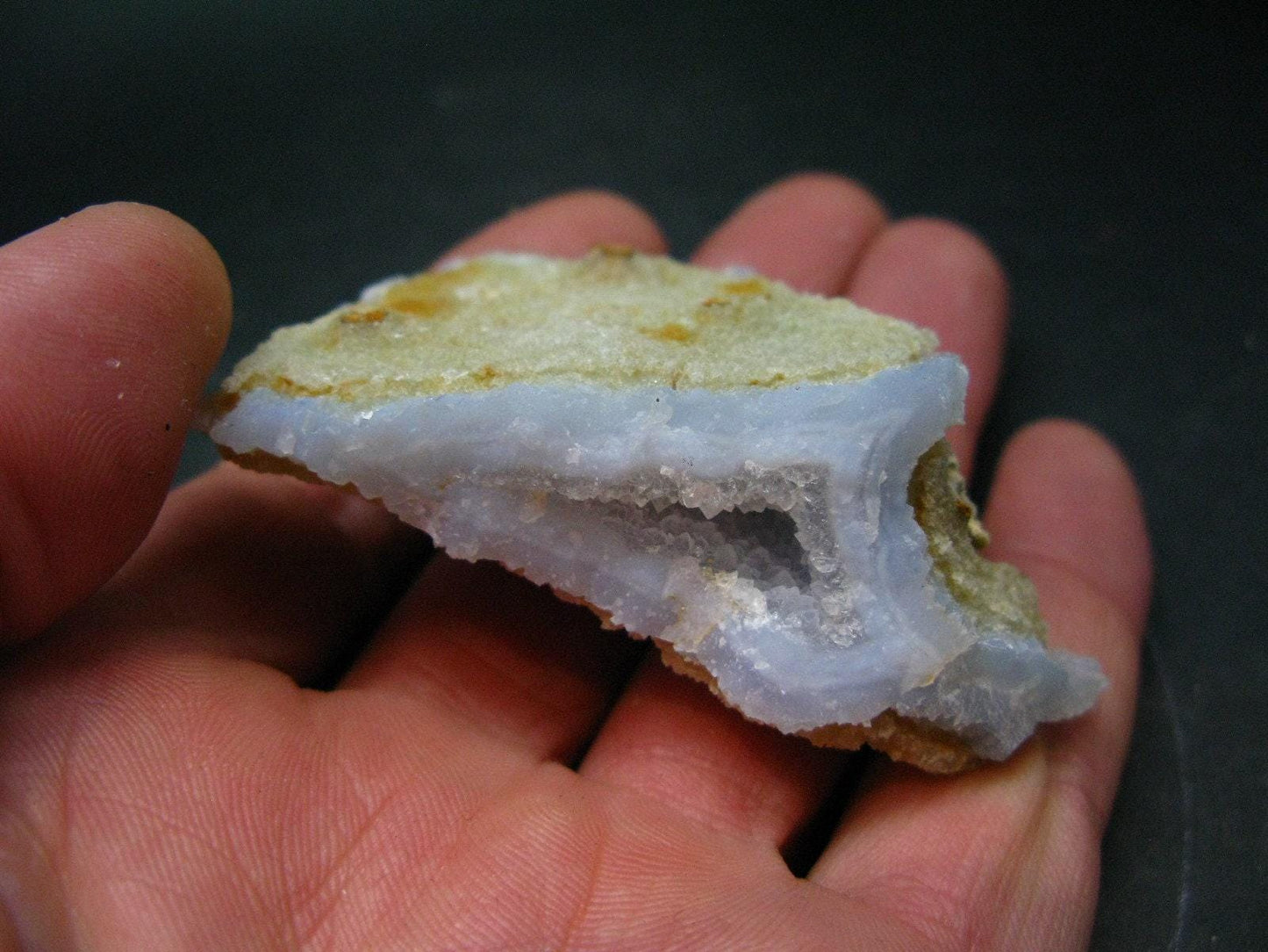 Rare Blue Lace Holly Chalcedony Agate Raw Piece From Malawi - 2.7"