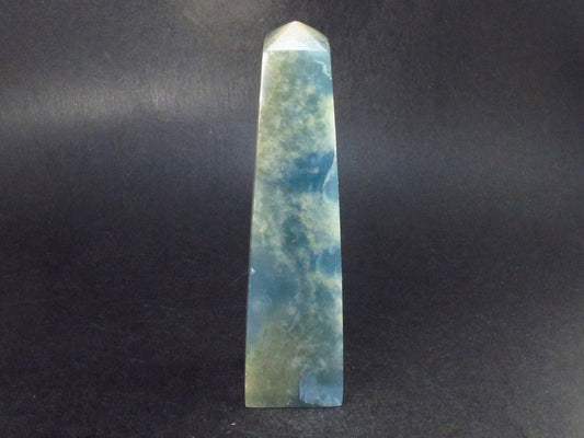 Nice Lemurian Aquatine Blue Calcite Obelisk Pyramid From Argentina - 4.2" - 144.5 Grams