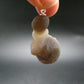 Truffle Chalcedony!! Spheroidal Chalcedony Nodules Crystal Silver Pendant From Morocco - 1.5"