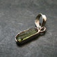 Moldavite Tektite Silver Pendant from Czech Republic - 0.9" - 1.0 Grams
