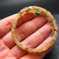 Rutilated Quartz (Rutile & Hematite) Genuine Bracelet ~ 7 Inches ~ 11mm Oval Beads