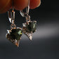Moldavite Tektite Silver Earrings from Czech Republic - 3.47 Grams