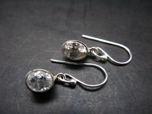Phenakite Phenacite Silver Earrings From Russia - 2.31 Grams