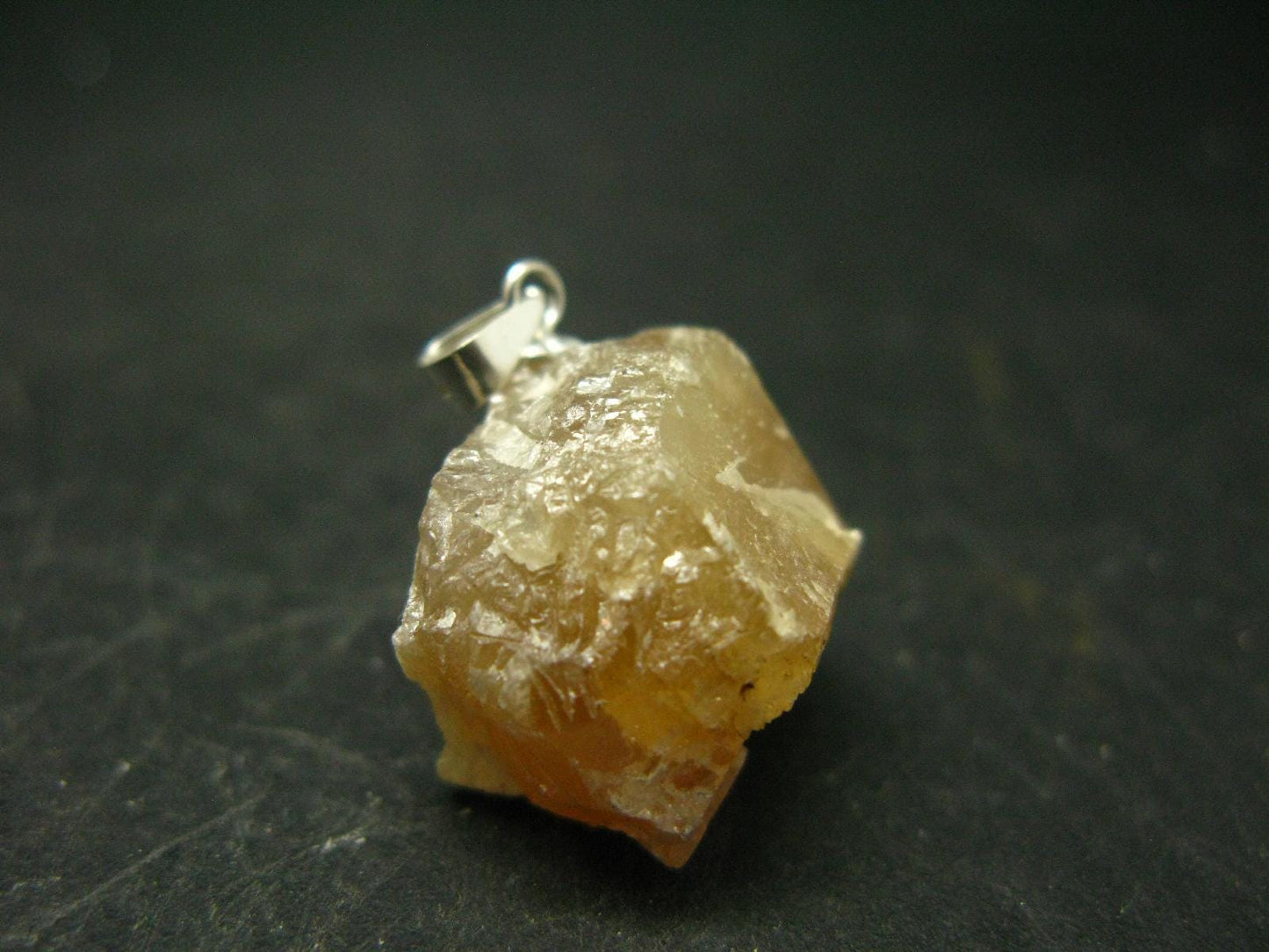Scheelite Crystal Silver Pendant From China - 1.0" - 13.3 Grams