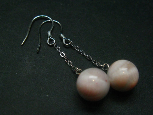 Natrolite Sterling Silver Earrings From Indonesia