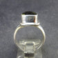 Moldavite Tektite Facetted Silver Ring from Czech Republic - Size 7 - 6.54 Grams