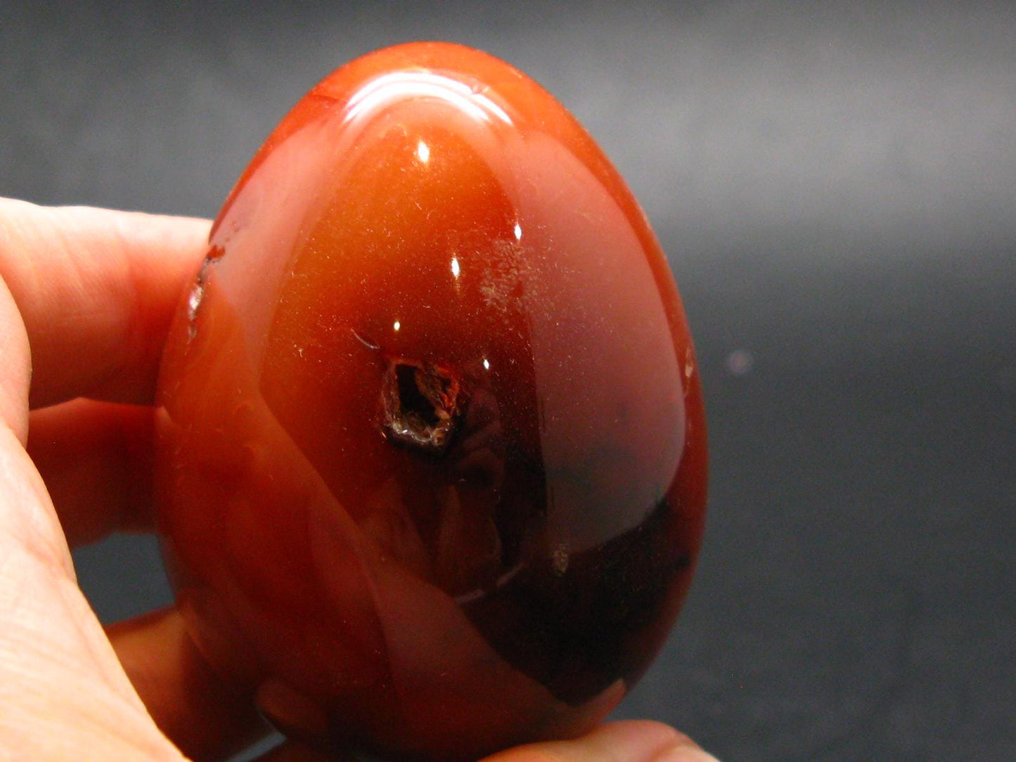 Carnelian Agate Egg From Madagascar - 2.3"