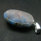 Papagoite in Quartz Cabochon Silver Pendant from S. Africa - 1.0" - 1.79 Grams