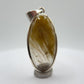Golden Needle Inclusion Quartz Pendant – Natural Crystal Cabochon in Sterling Silver