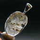 Gray Herderite Silver Pendant from Africa - 1.1" - 2.73 Grams