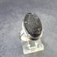 Unpolished Elite Shungite Silver Ring from Russia - Size 6.5 - 5.12 Grams