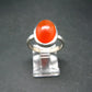 Gem from A Poem by Goethe!! Orange - Red Carnelian Sterling Silver Ring - 5.05 Grams - Size 9.5