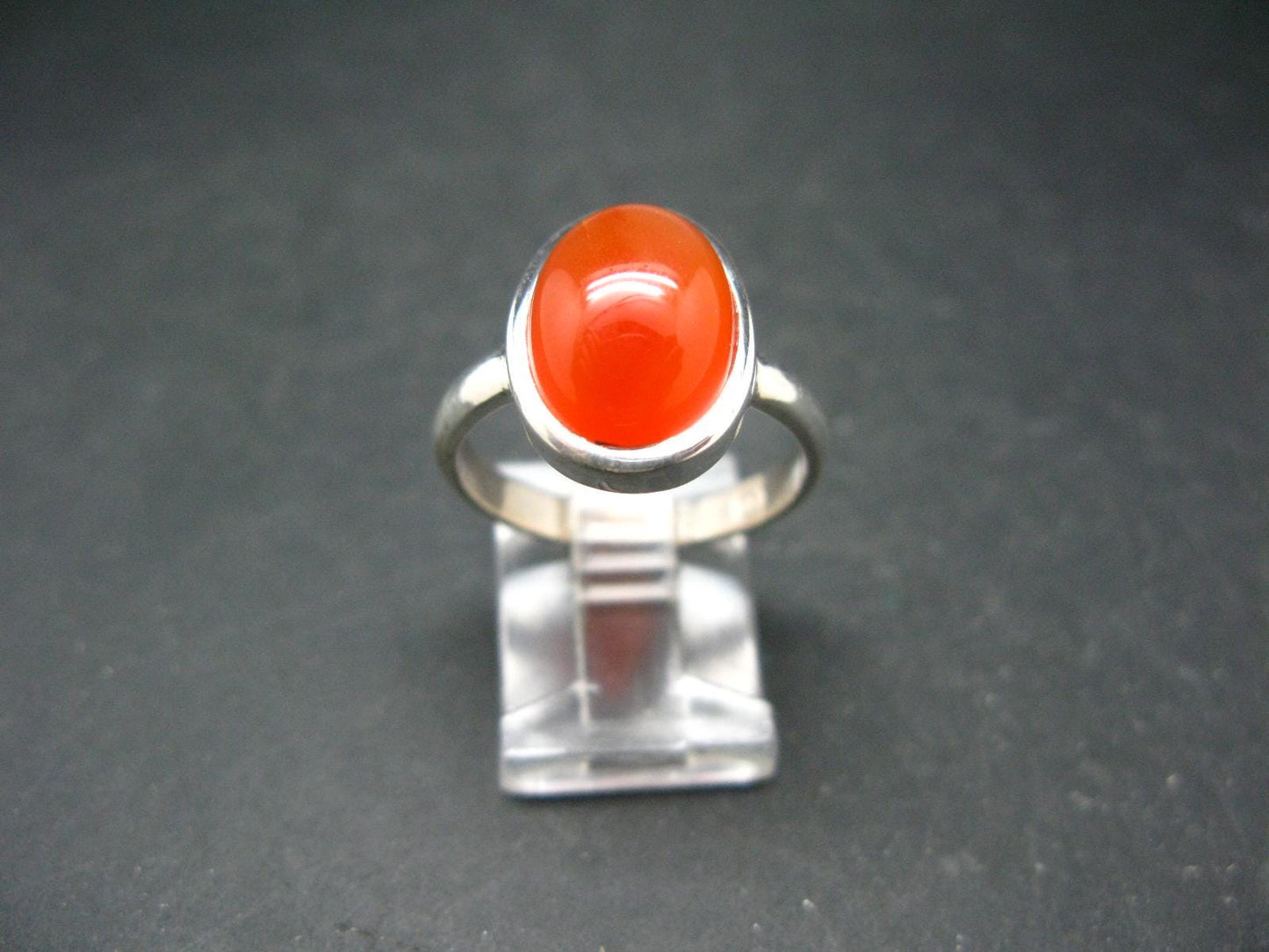 Gem from A Poem by Goethe!! Orange - Red Carnelian Sterling Silver Ring - 5.05 Grams - Size 9.5