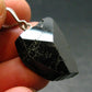 Black Tourmaline Schorl Silver Pendant From Brazil - 1.4" - 6.05 Grams