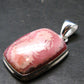 Rhodochrosite Silver Plated Pendant From Argentina - 1.5" - 9.33 Grams