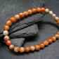 Orange Calcite Genuine Bracelet ~ 7 Inches ~ 6mm Round Beads
