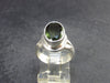 Moldavite Tektite Facetted Silver Ring from Czech Republic - Size 6 - 6.04 Grams