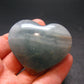 Nice Lemurian Aquatine Blue Calcite Heart From Argentina - 1.6" - 53.91 Grams
