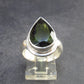 Moldavite Tektite Facetted Silver Ring from Czech Republic - Size 8 - 8.19 Grams