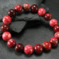 Thulite Genuine Bracelet ~ 7 Inches ~ 10mm Round Beads