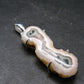 Moss Agate Silver Plated Pendant From Brazil - 6.62 Grams - 1.8"