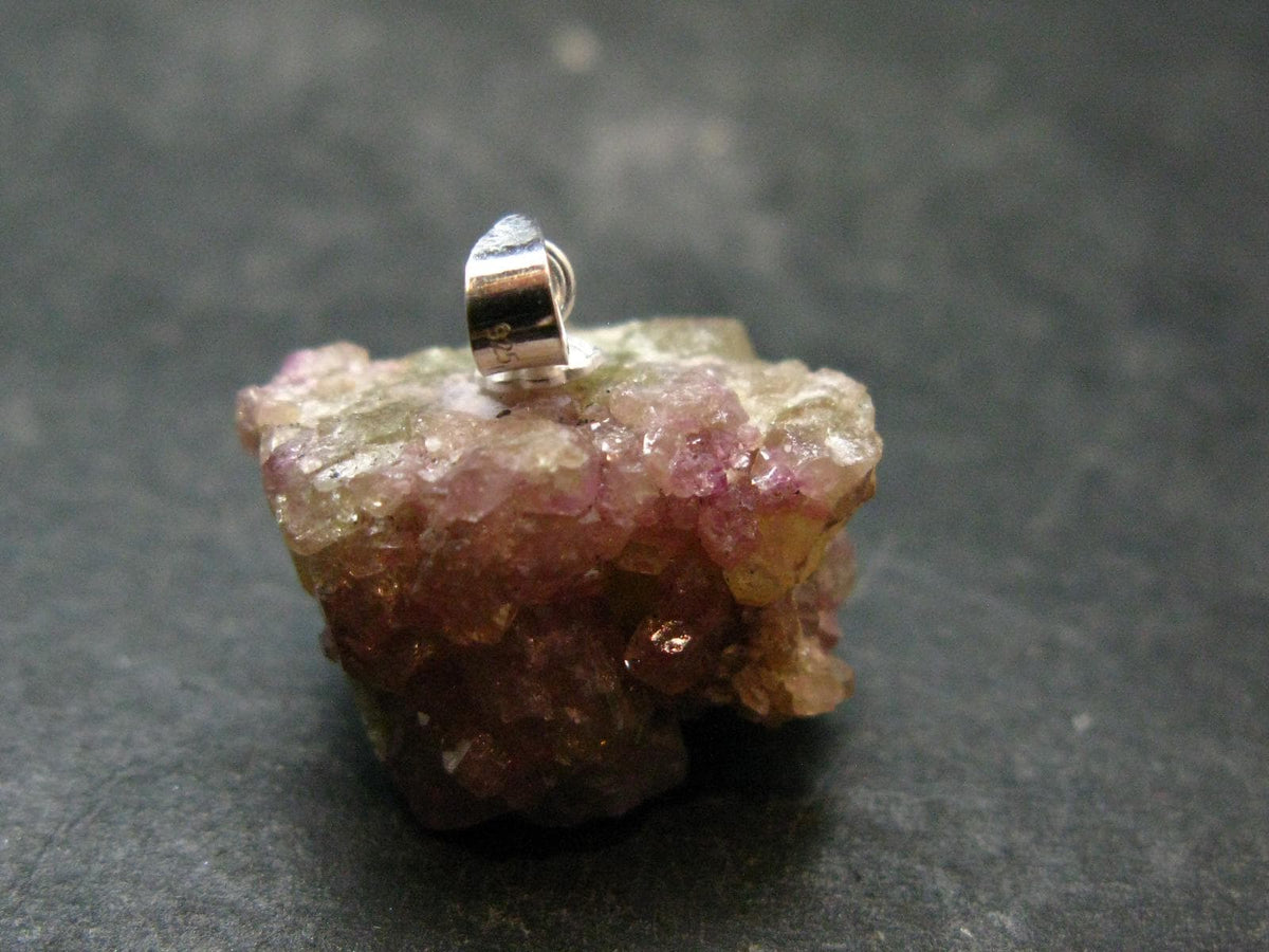 Vesuvianite Idocrase Crystal Silver Pendant From Canada - 0.8" - 5.20 Grams