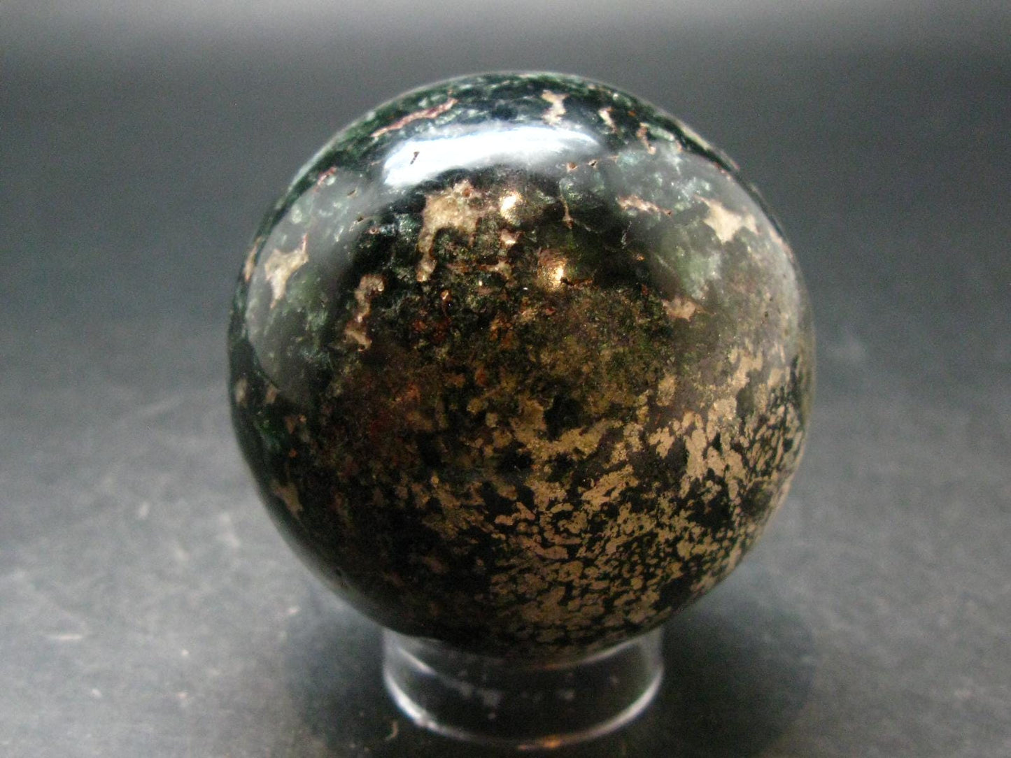 Nice Polished Seraphinite Clinochlore Sphere From Russia - 2.5"