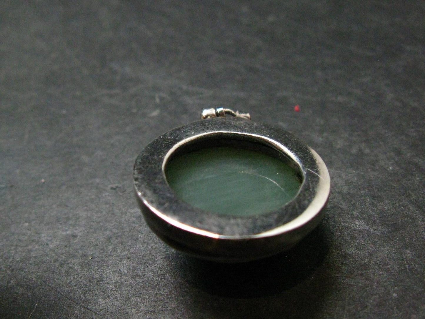 Nephrite Jade Cabochon Pendant From Canada - 1.2" - 11.42 Grams