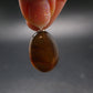 Rare Blue Amber Tumbled Fluorescent Silver Pendant From Indonesia - 1.2" - 3.27 Grams